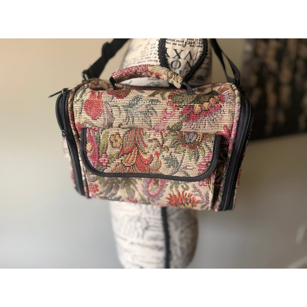 Vintage Floral Tapestry cross body Camera Bag/Travel Bag/makeup bag